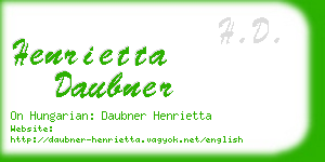 henrietta daubner business card